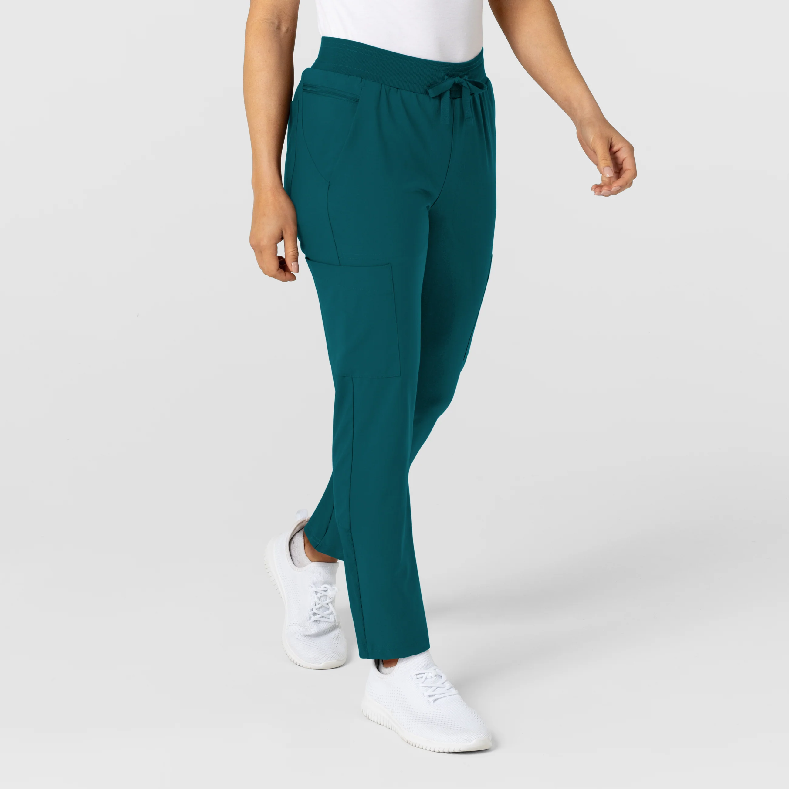 W123 Women's Flex-n-Reach Track Scrub Pant - Caribbean - Image 4