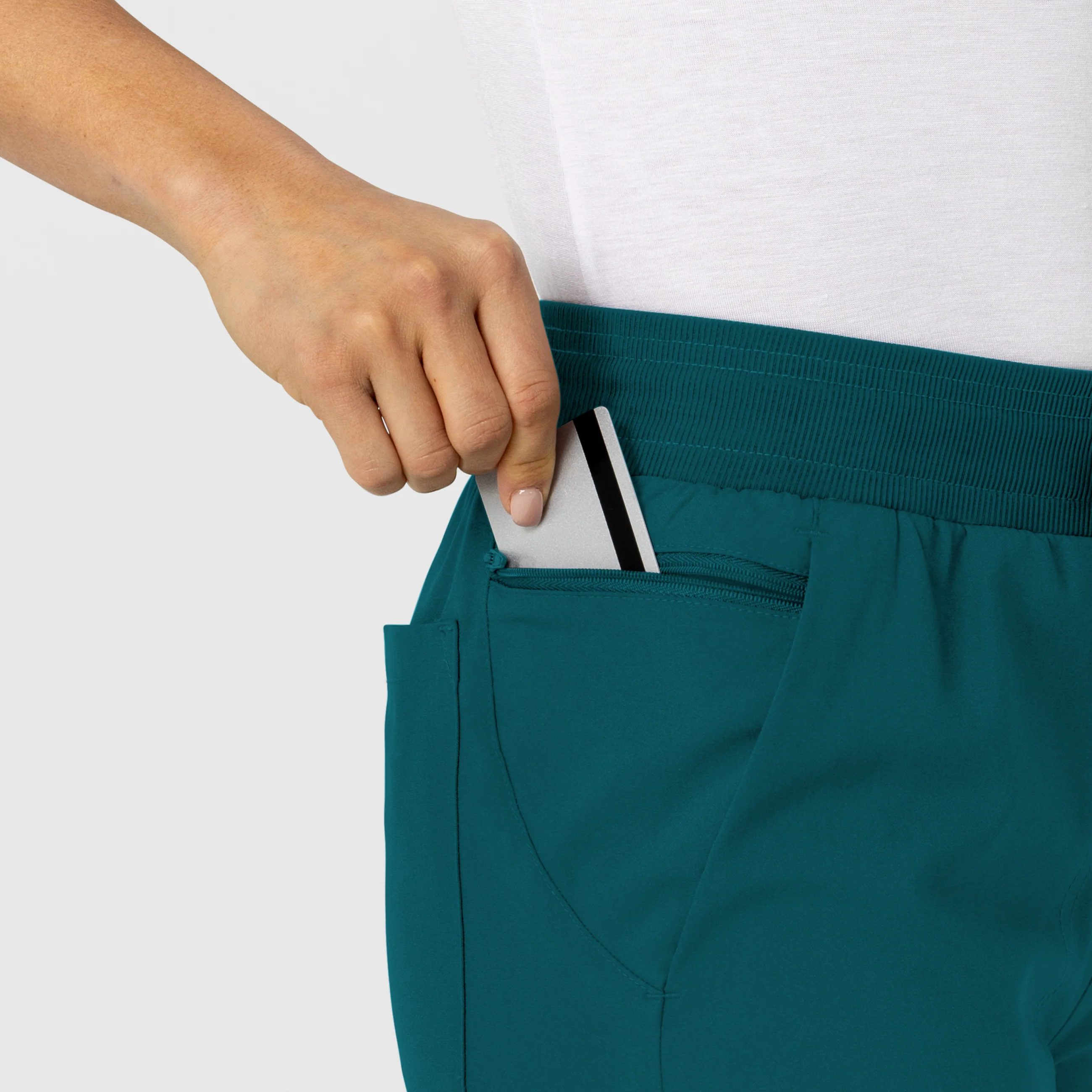 W123 Women's Flex-n-Reach Track Scrub Pant - Caribbean - Image 5