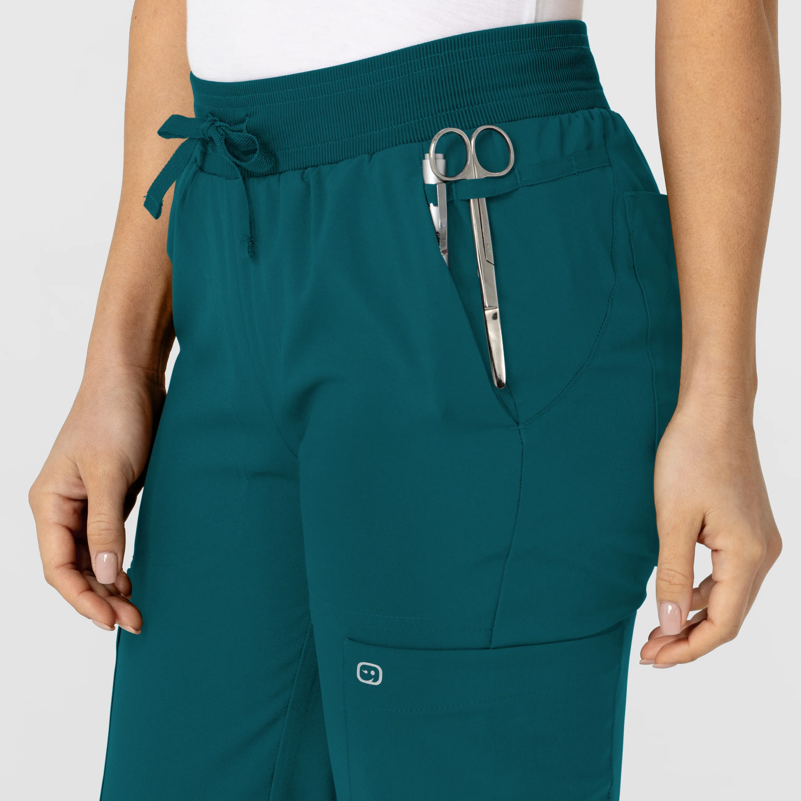 W123 Women's Flex-n-Reach Track Scrub Pant - Caribbean - Image 6