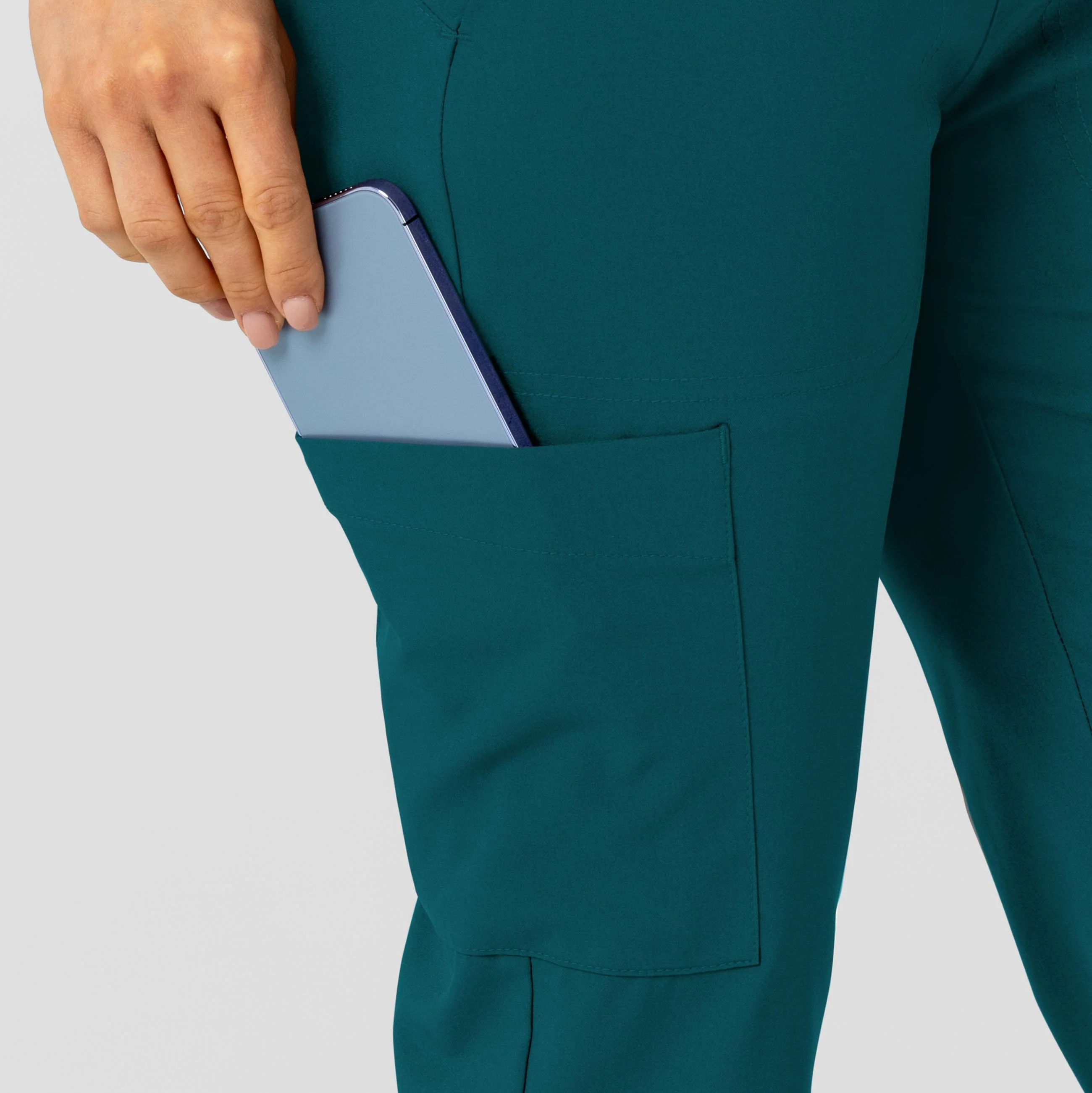 W123 Women's Flex-n-Reach Track Scrub Pant - Caribbean - Image 7