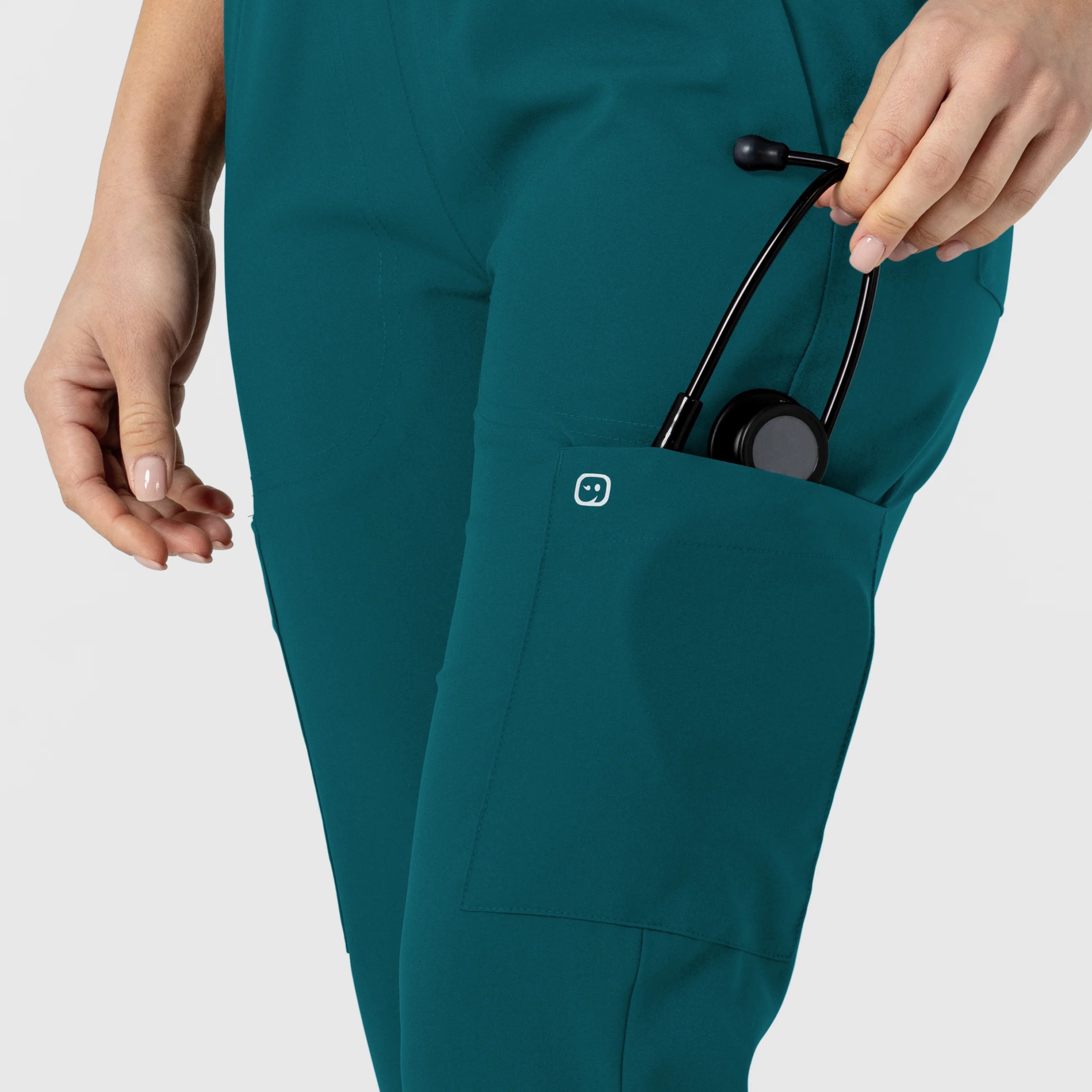 W123 Women's Flex-n-Reach Track Scrub Pant - Caribbean - Image 8
