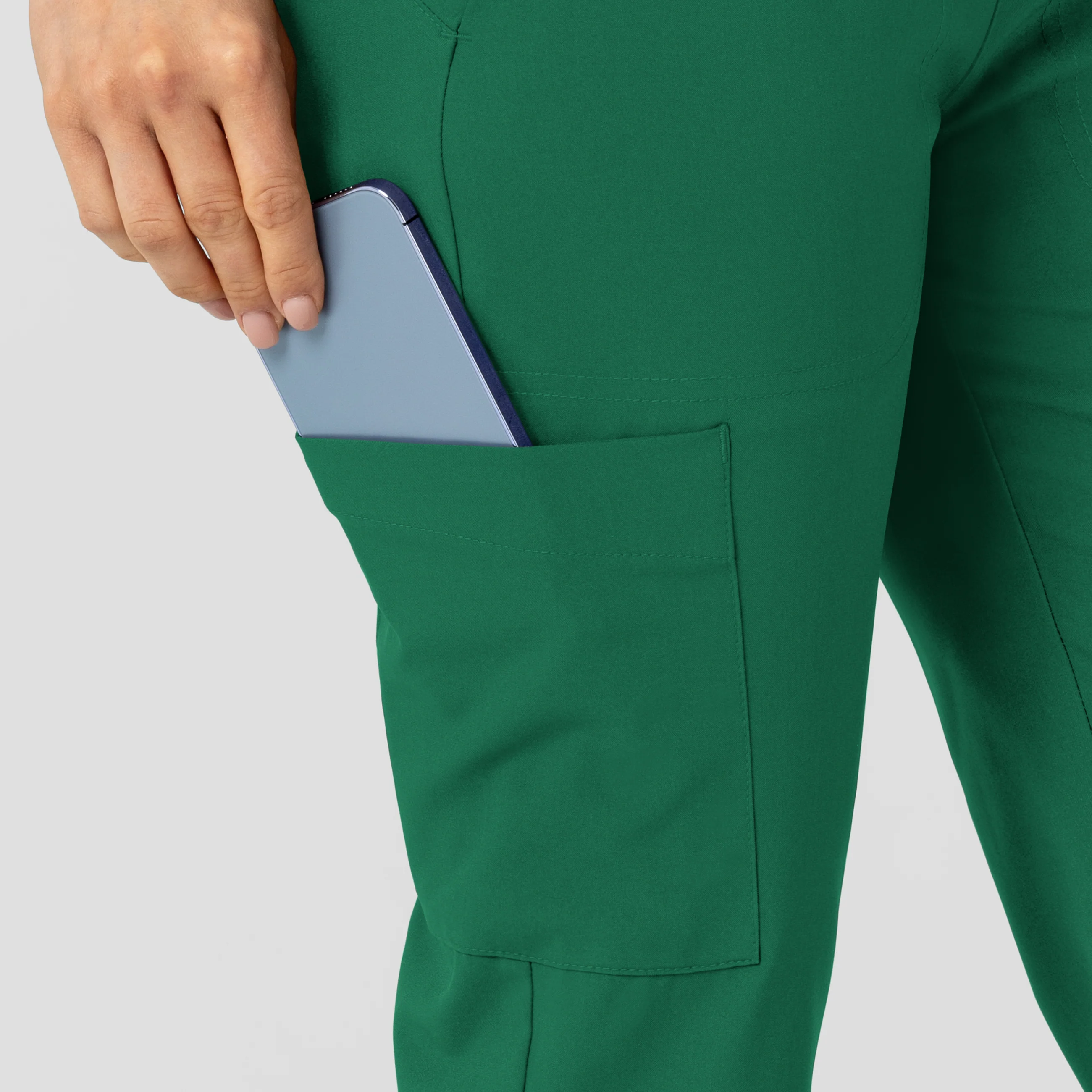 W123 Women's Flex-n-Reach Track Scrub Pant - Hunter - Image 7