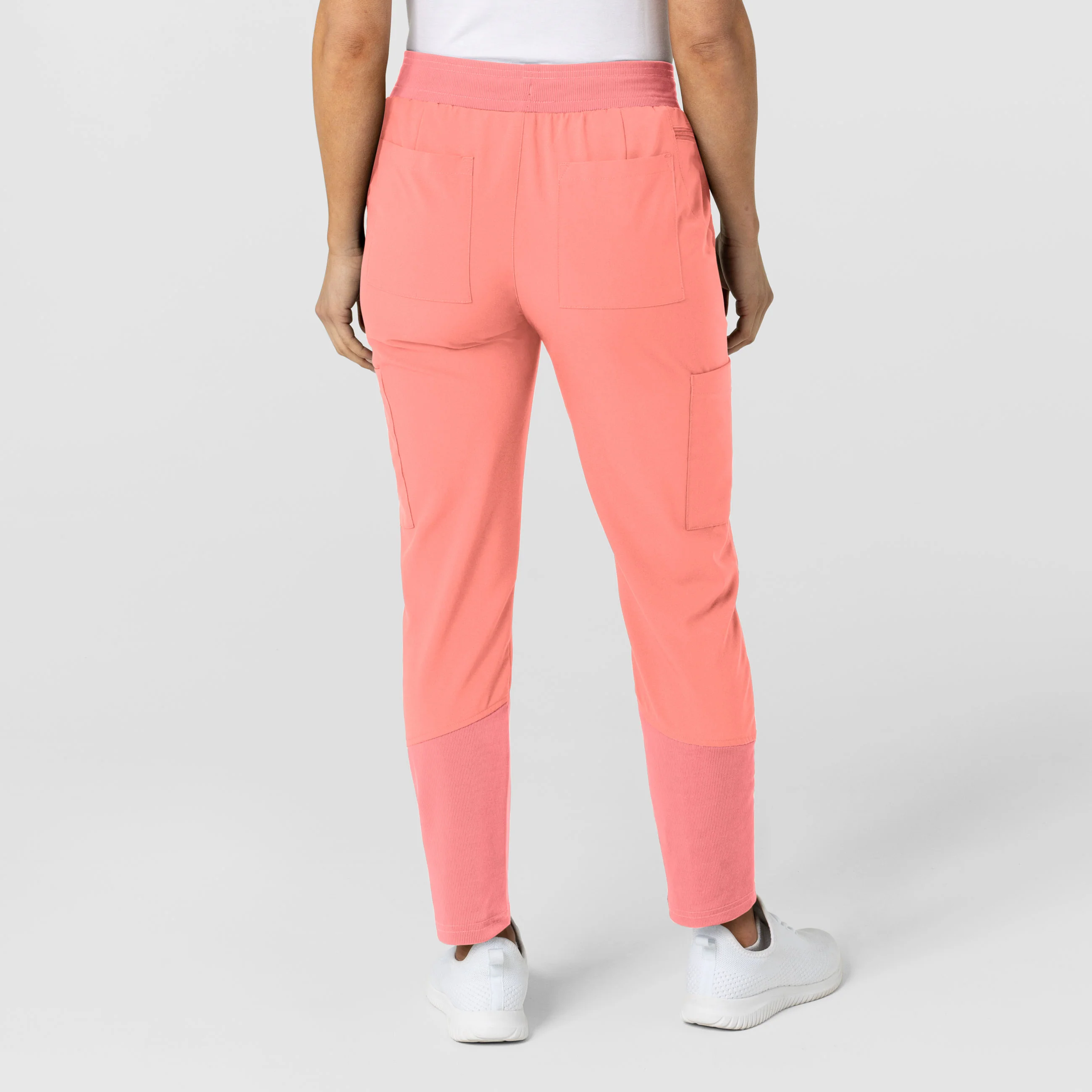 W123 Women's Flex-n-Reach Track Scrub Pant - Paradise Pink - Image 3