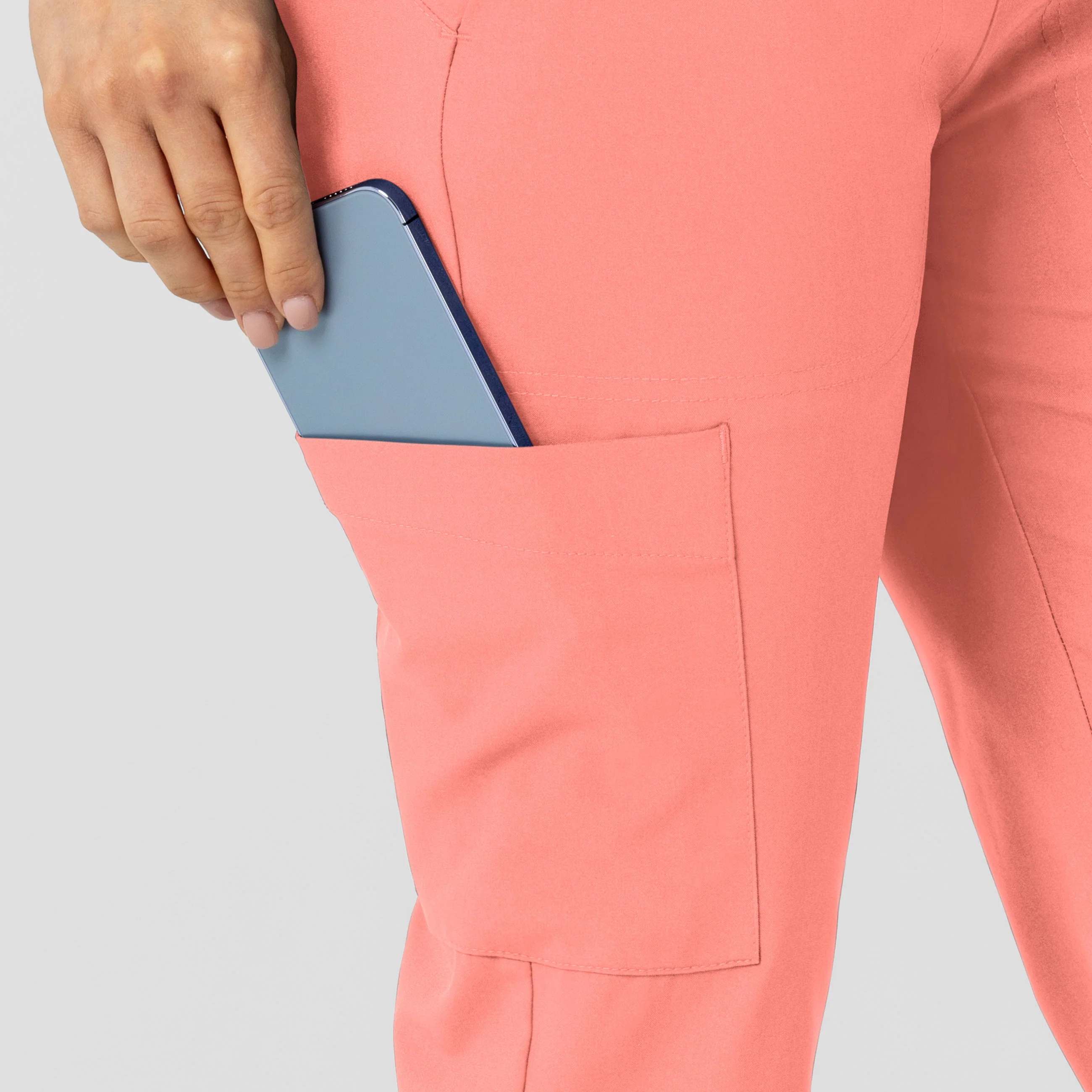 W123 Women's Flex-n-Reach Track Scrub Pant - Paradise Pink - Image 8