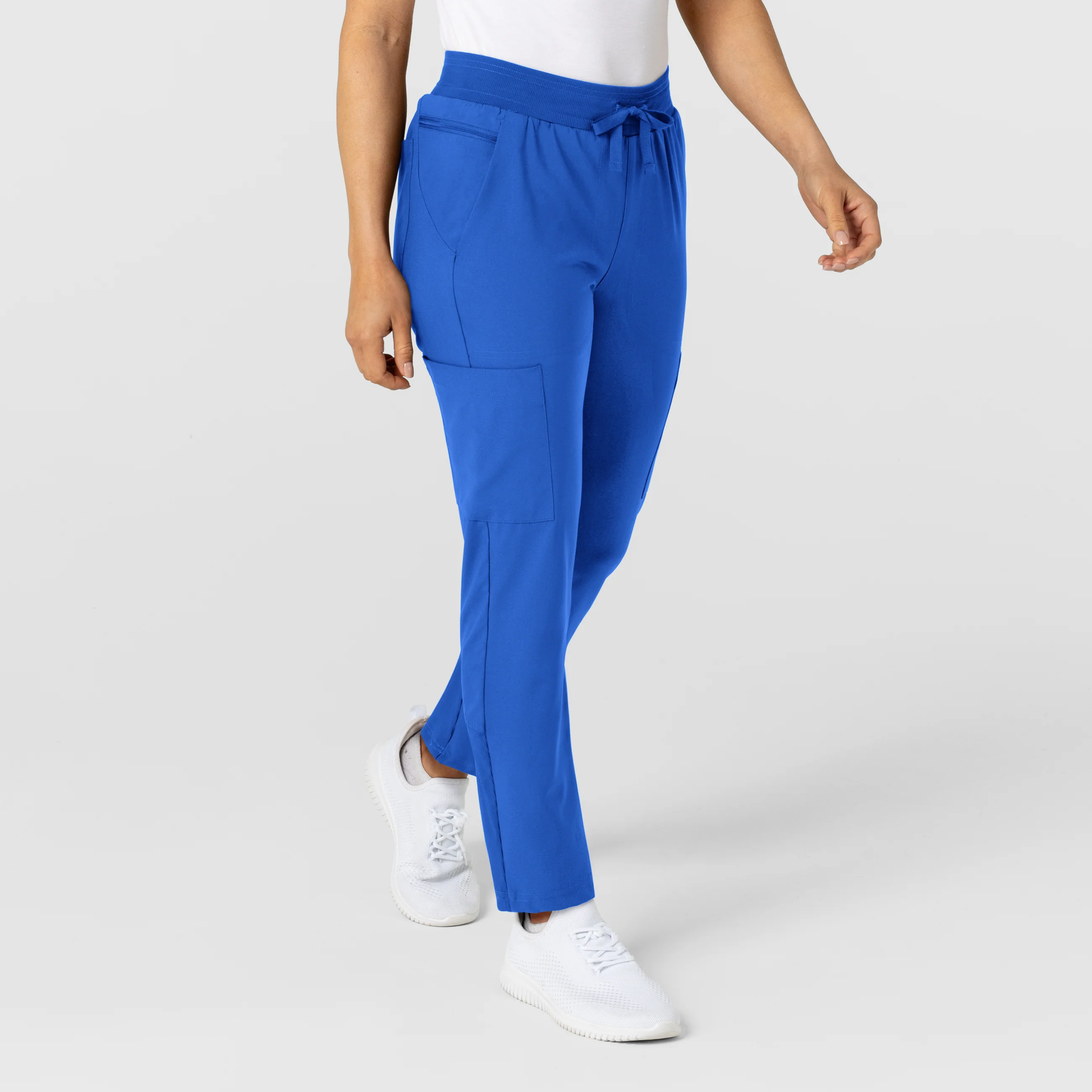 W123 Women's Flex-n-Reach Track Scrub Pant - Royal - Image 5
