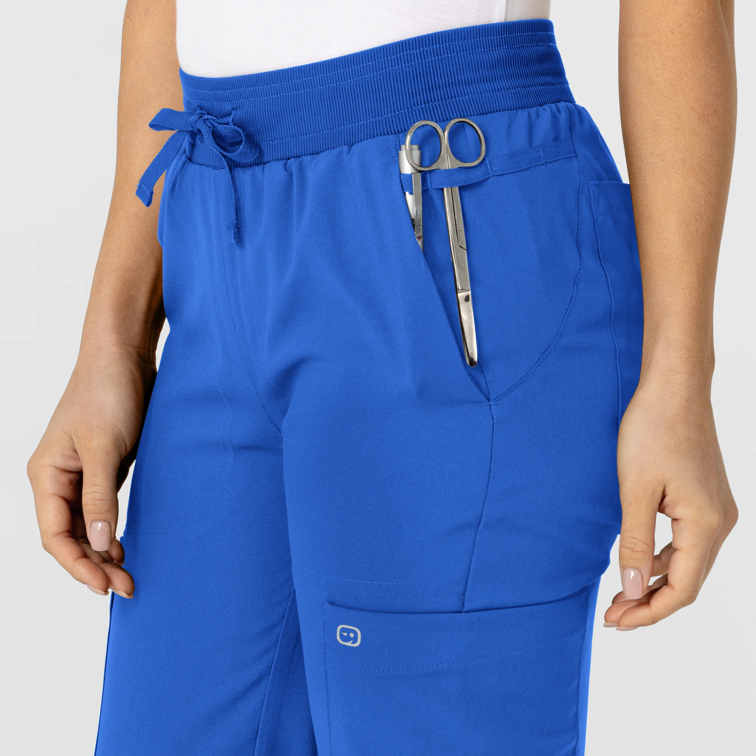 W123 Women's Flex-n-Reach Track Scrub Pant - Royal - Image 7