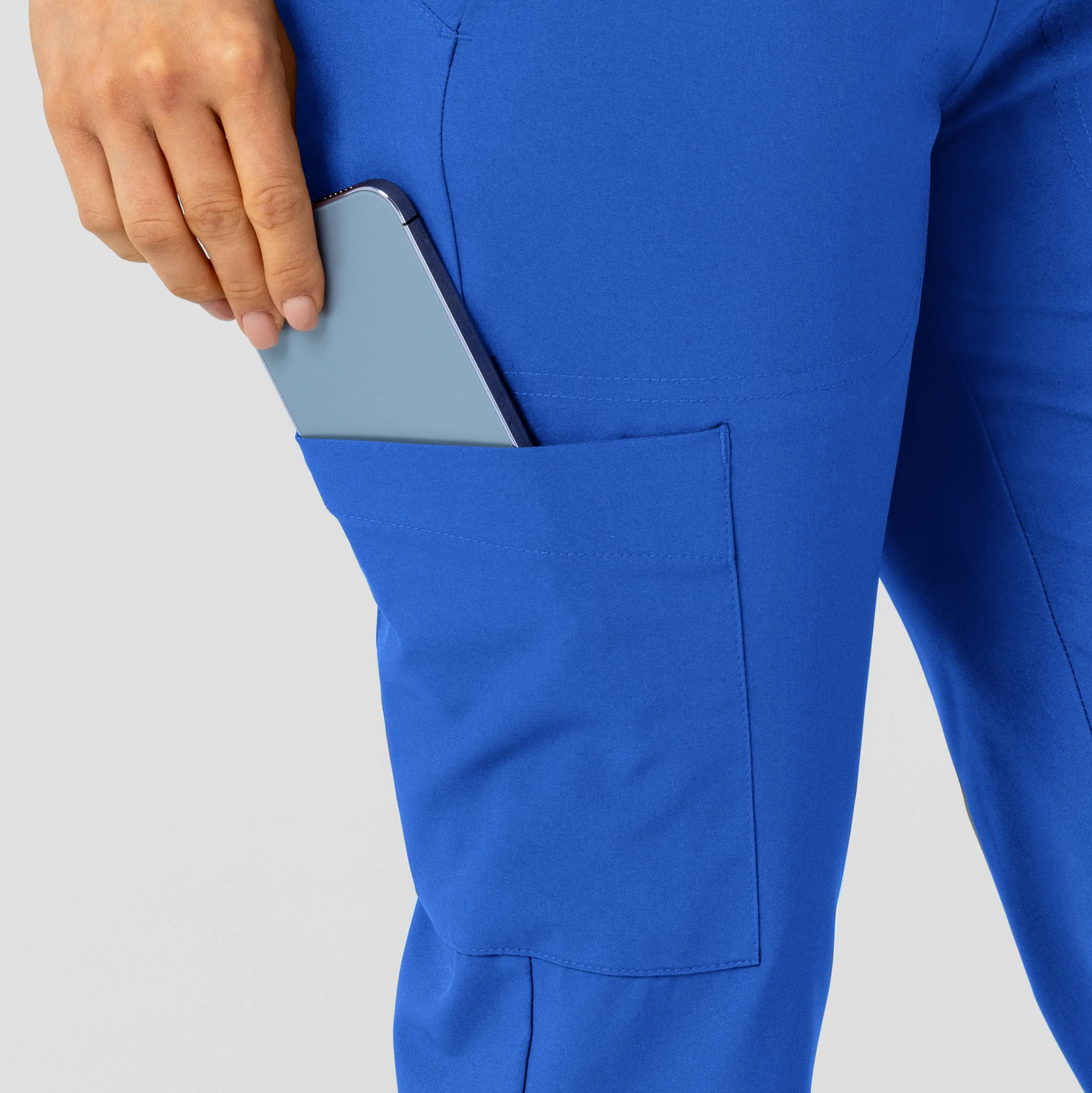 W123 Women's Flex-n-Reach Track Scrub Pant - Royal - Image 8