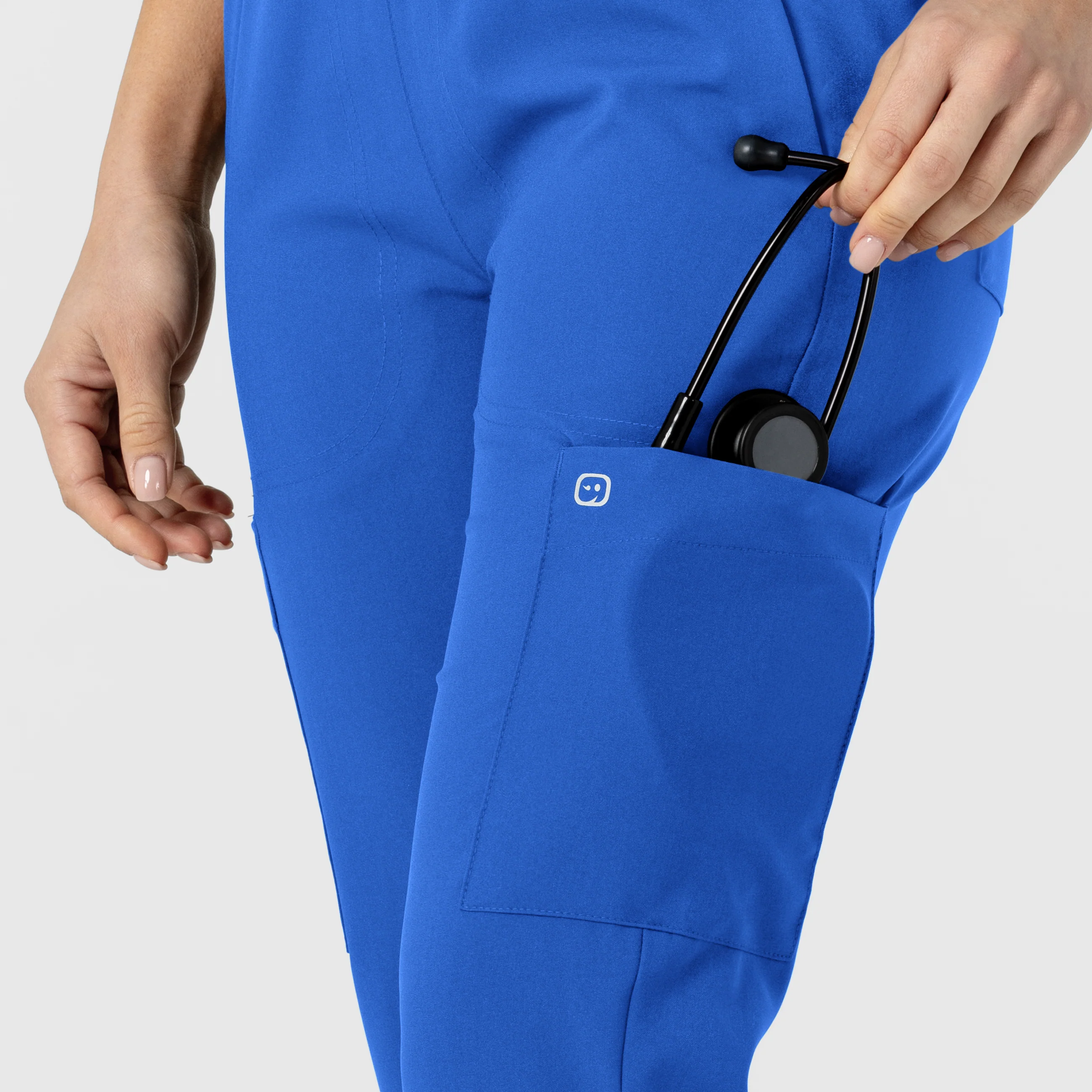 W123 Women's Flex-n-Reach Track Scrub Pant - Royal - Image 9