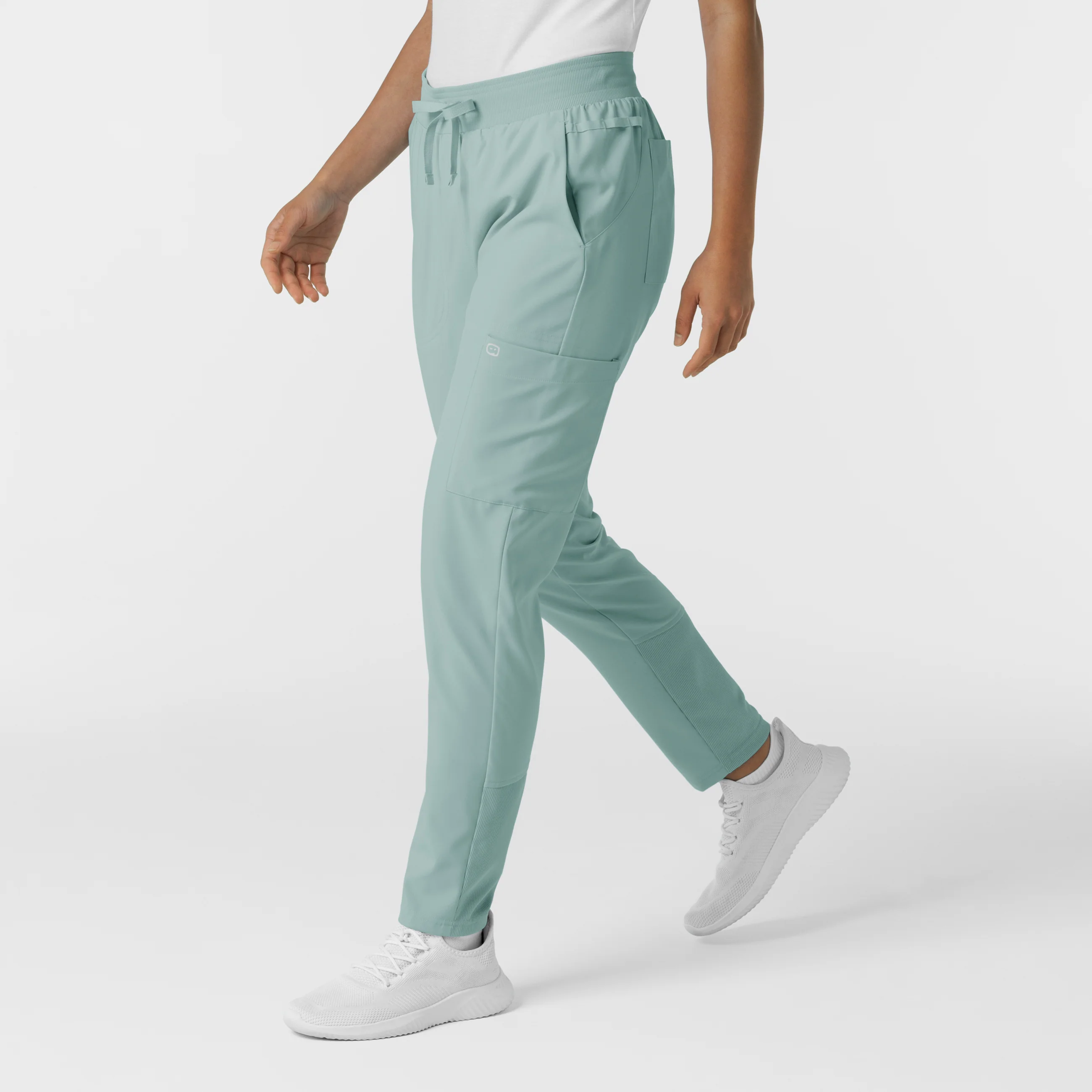 W123 Women's Flex-n-Reach Track Scrub Pant - Sky Blue - Image 4