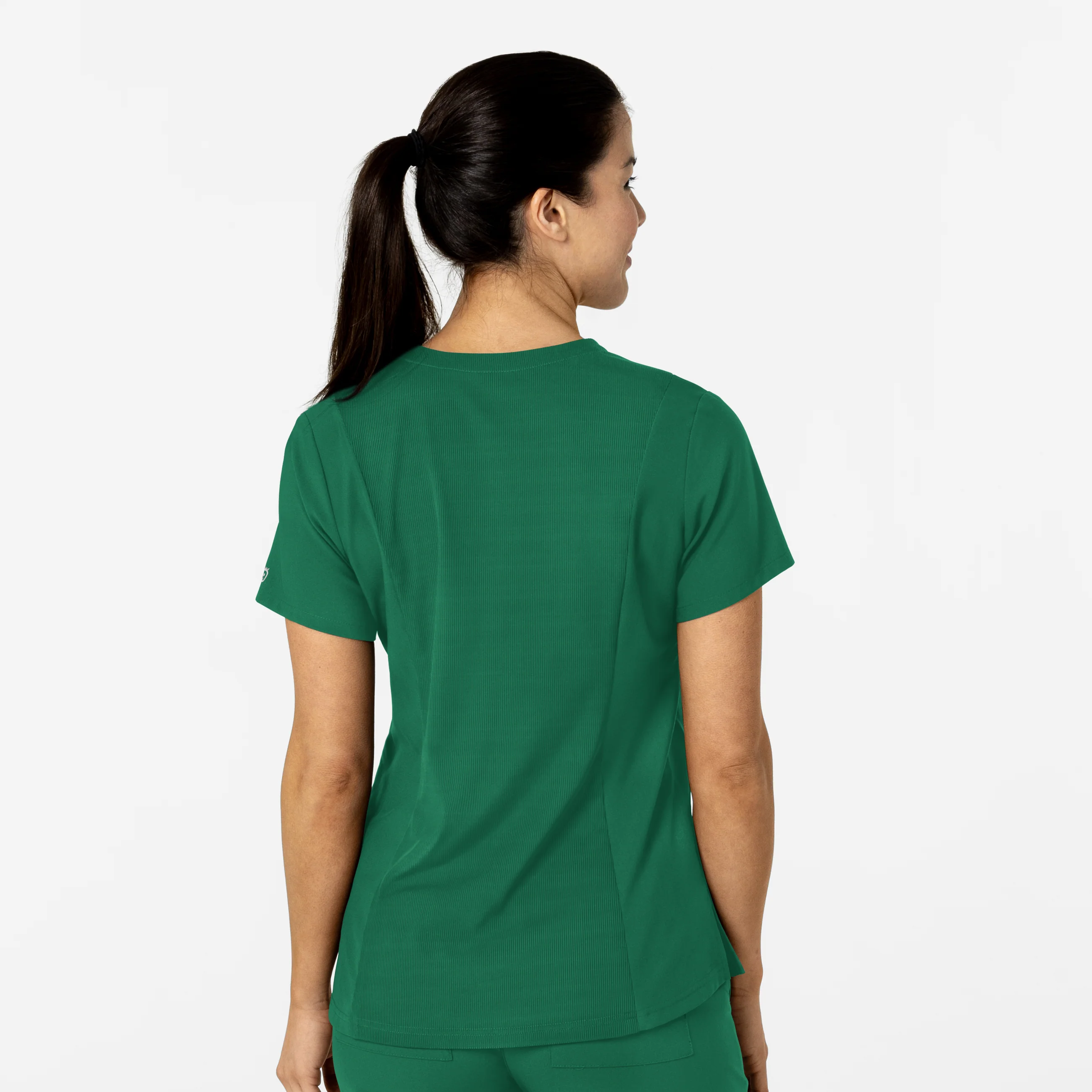 W123 Women's Flex-n-Reach V-Neck Scrub Top - Hunter - Image 2
