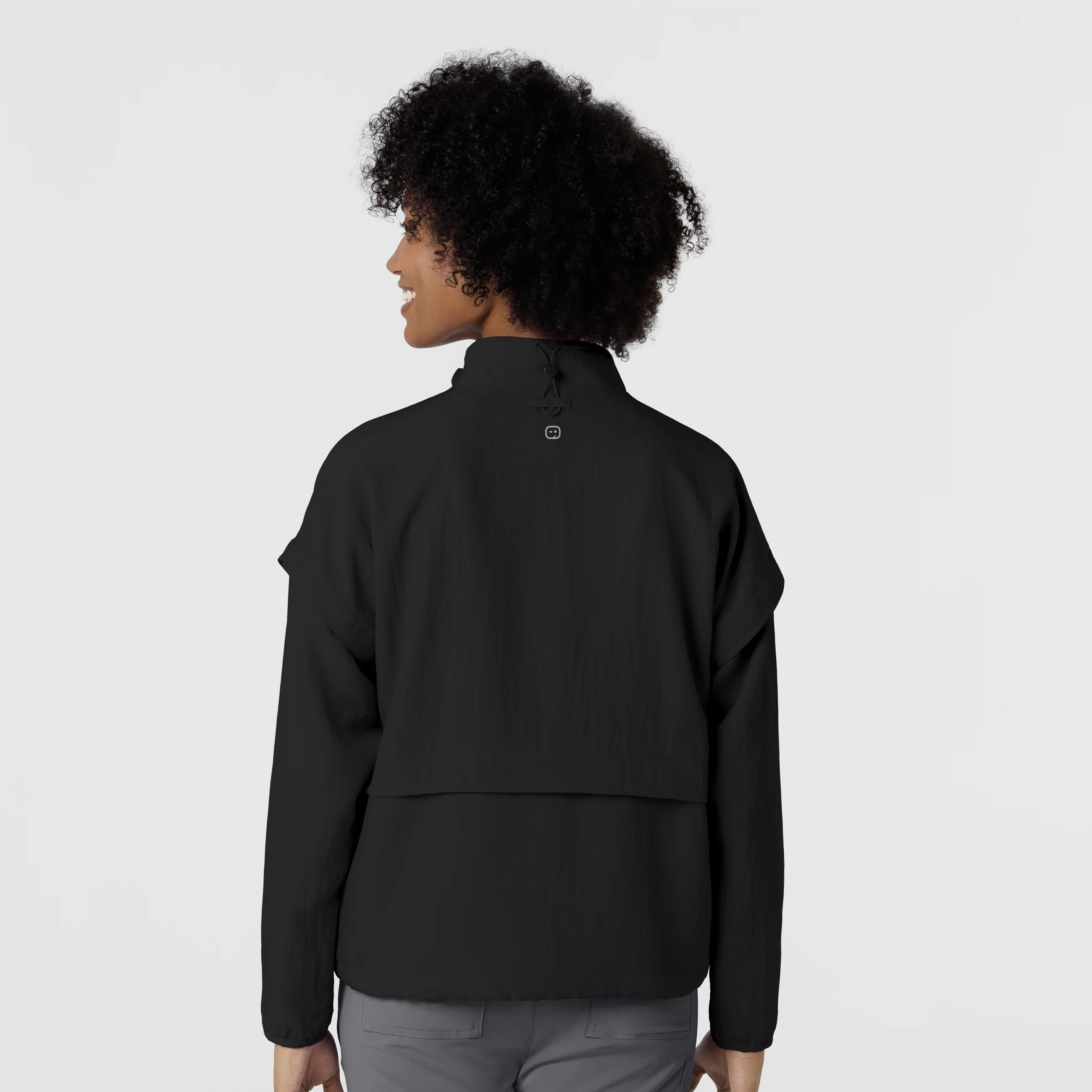 Women's BreezeBreaker Scrub Jacket - Black - Image 2