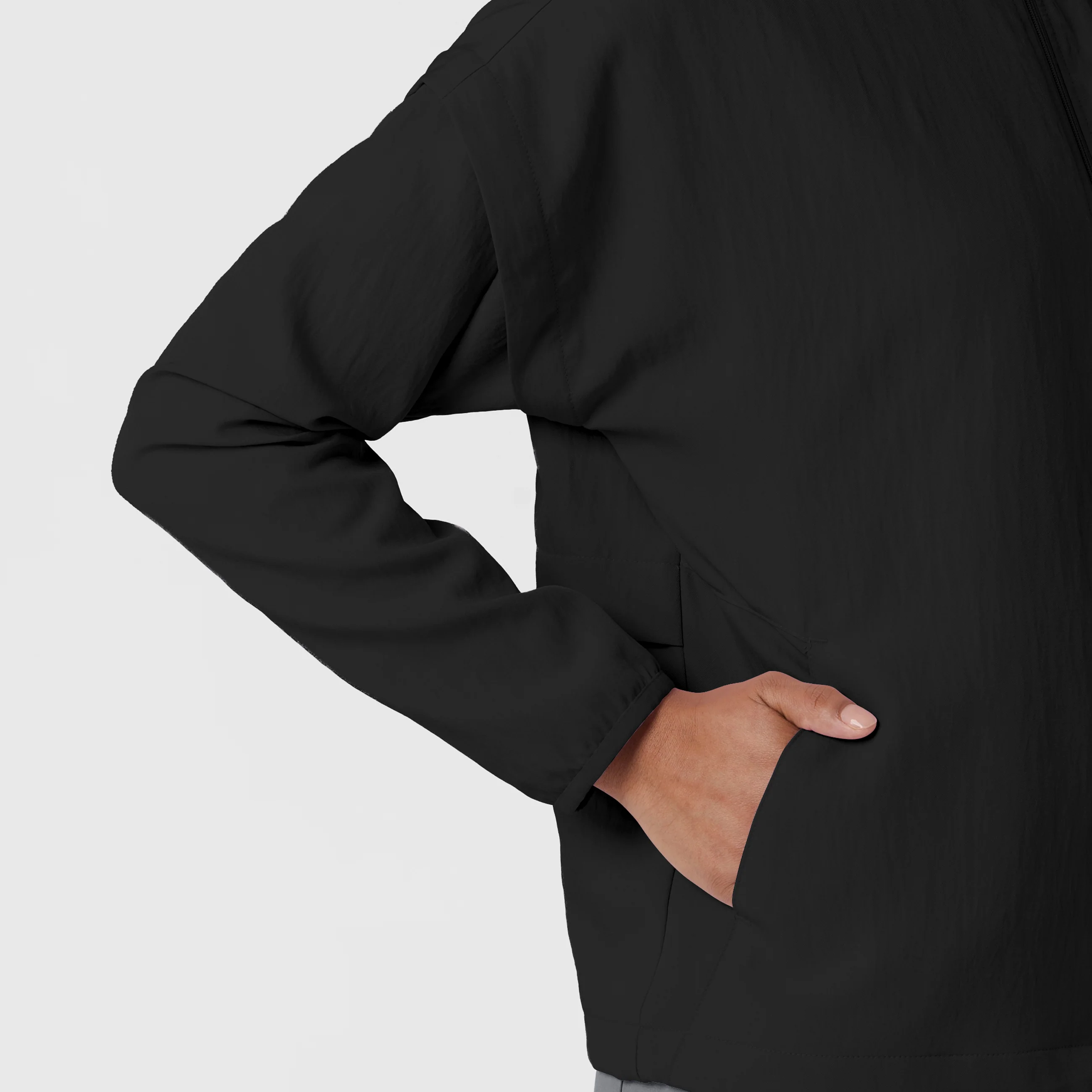 Women's BreezeBreaker Scrub Jacket - Black - Image 8