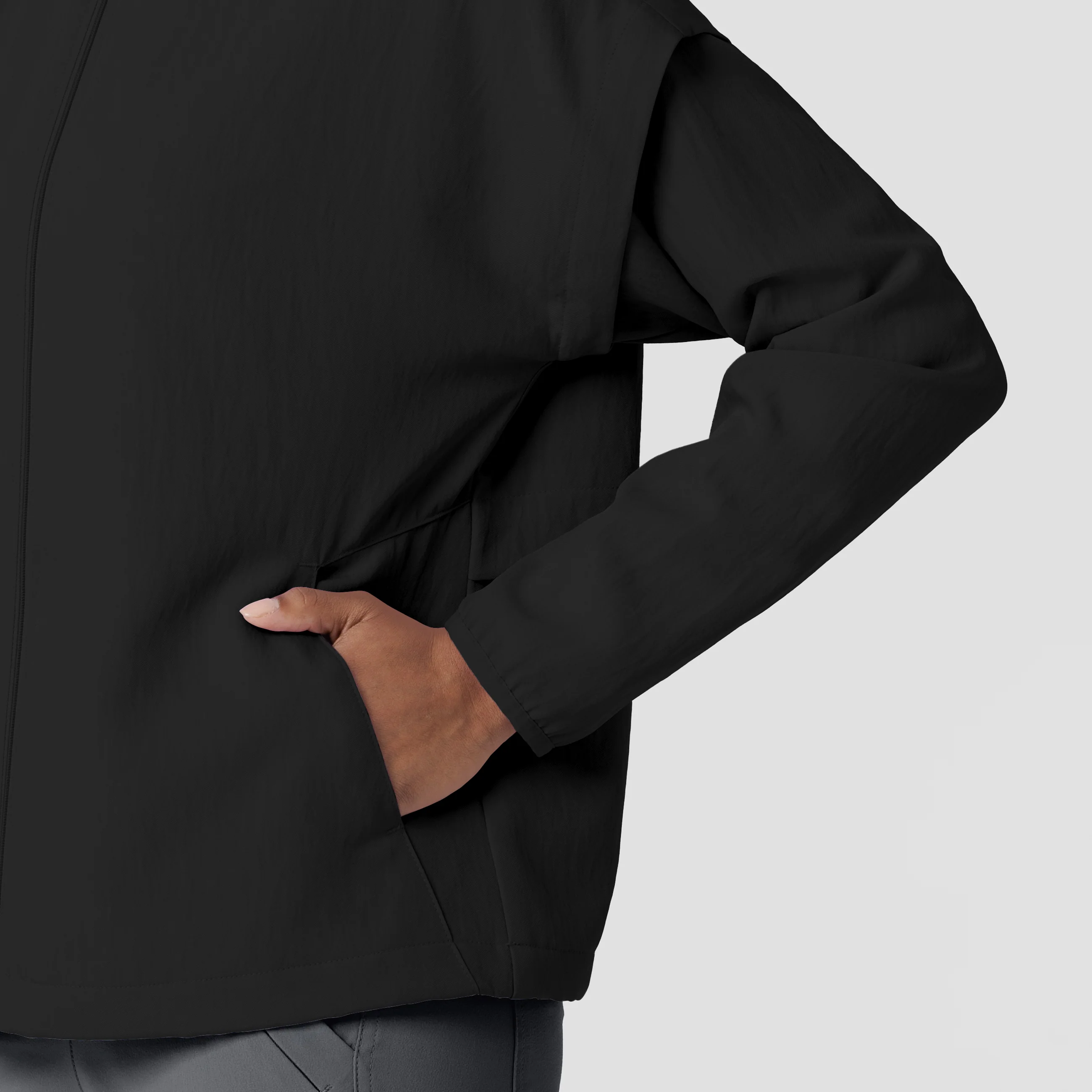 Women's BreezeBreaker Scrub Jacket - Black - Image 9
