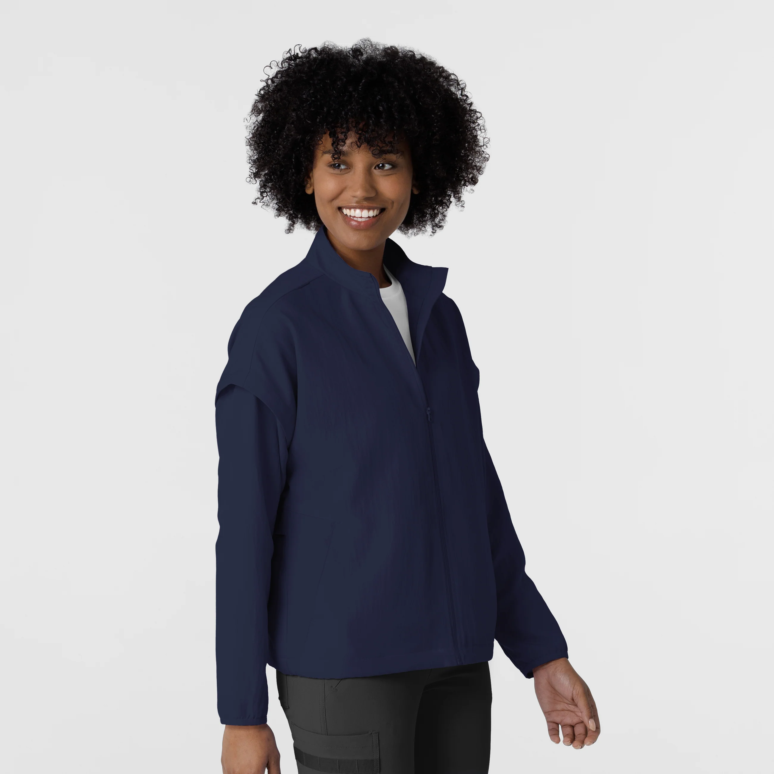 Women's BreezeBreaker Scrub Jacket - Navy - Image 4