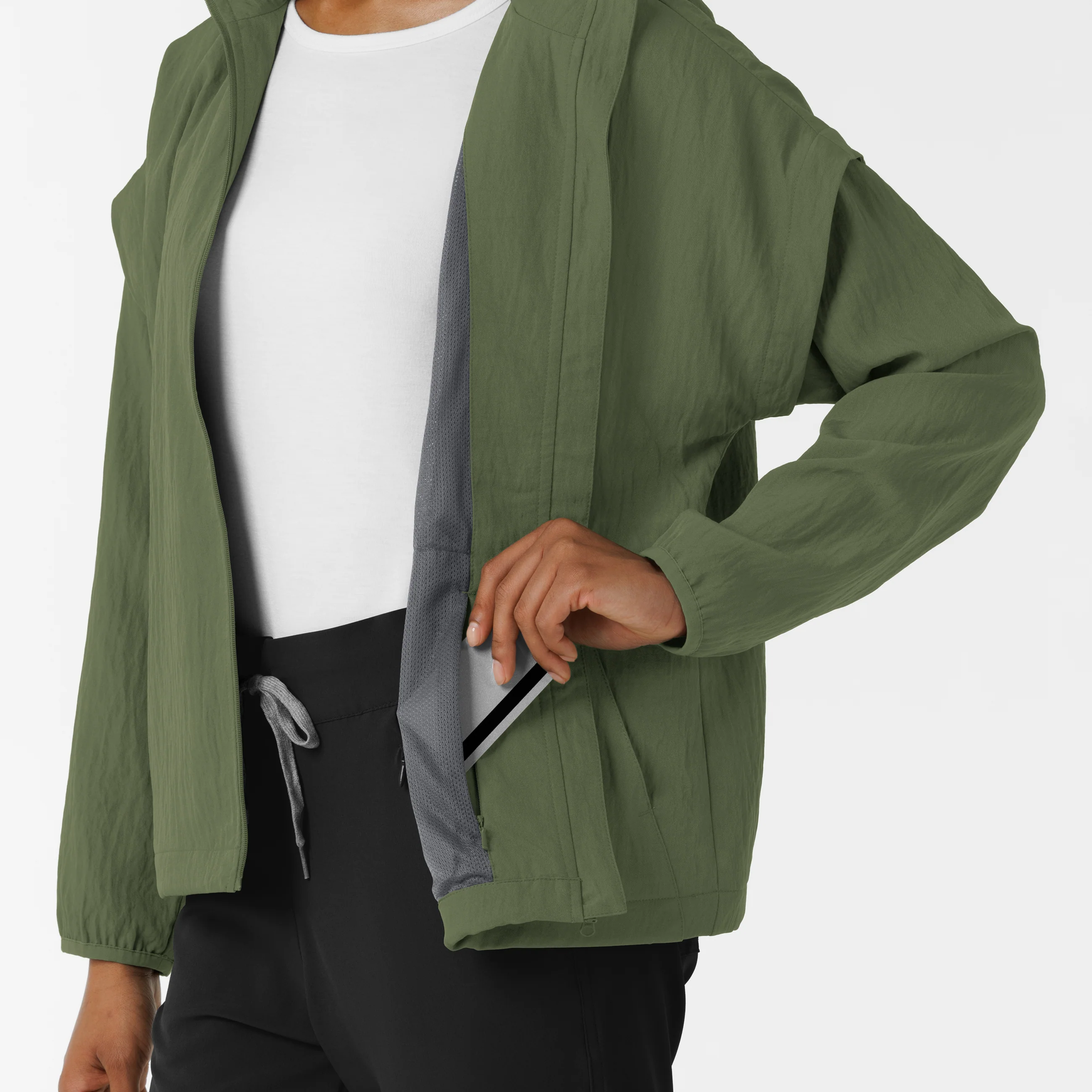 Women's BreezeBreaker Scrub Jacket - Olive - Image 12