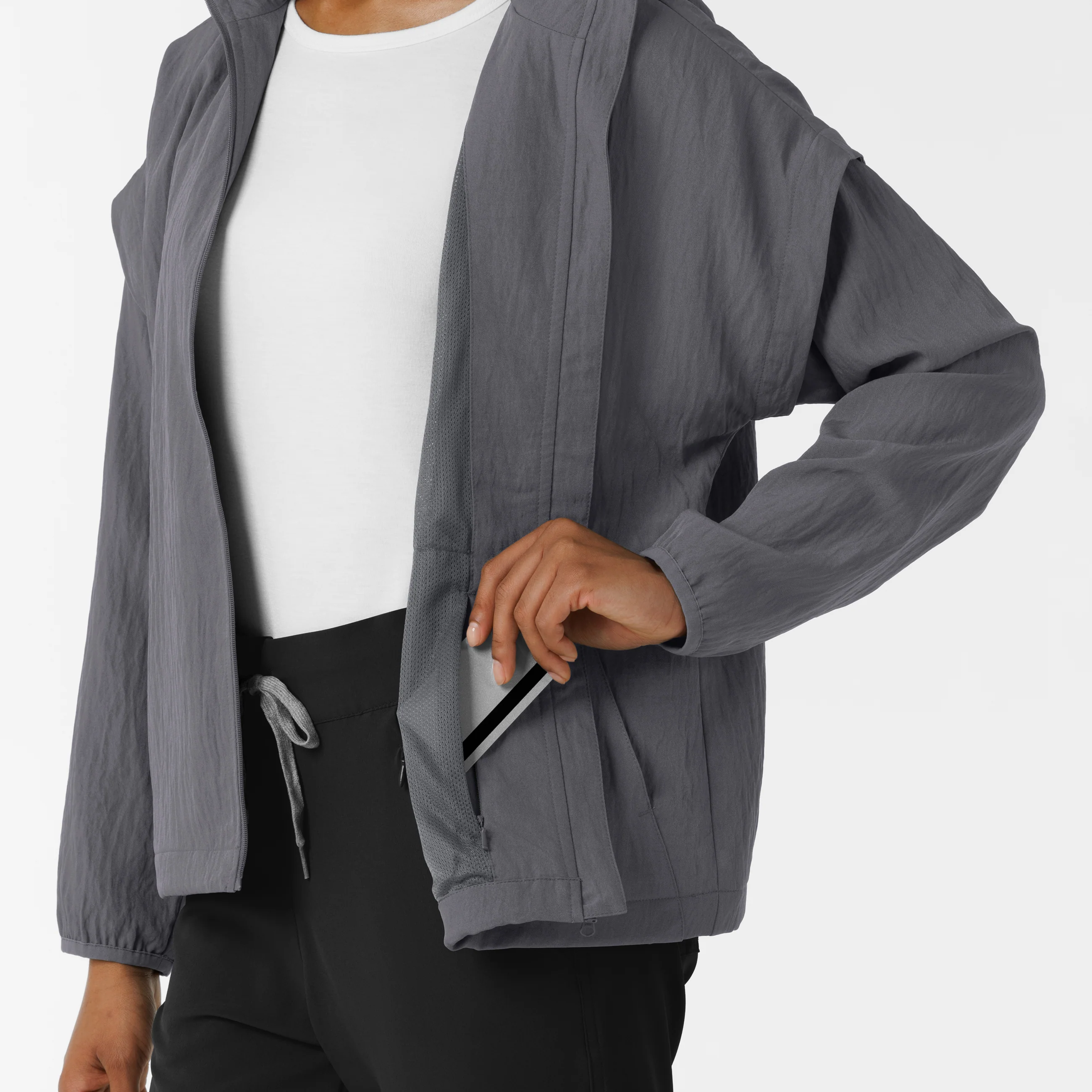 Women's BreezeBreaker Scrub Jacket - Pewter - Image 12