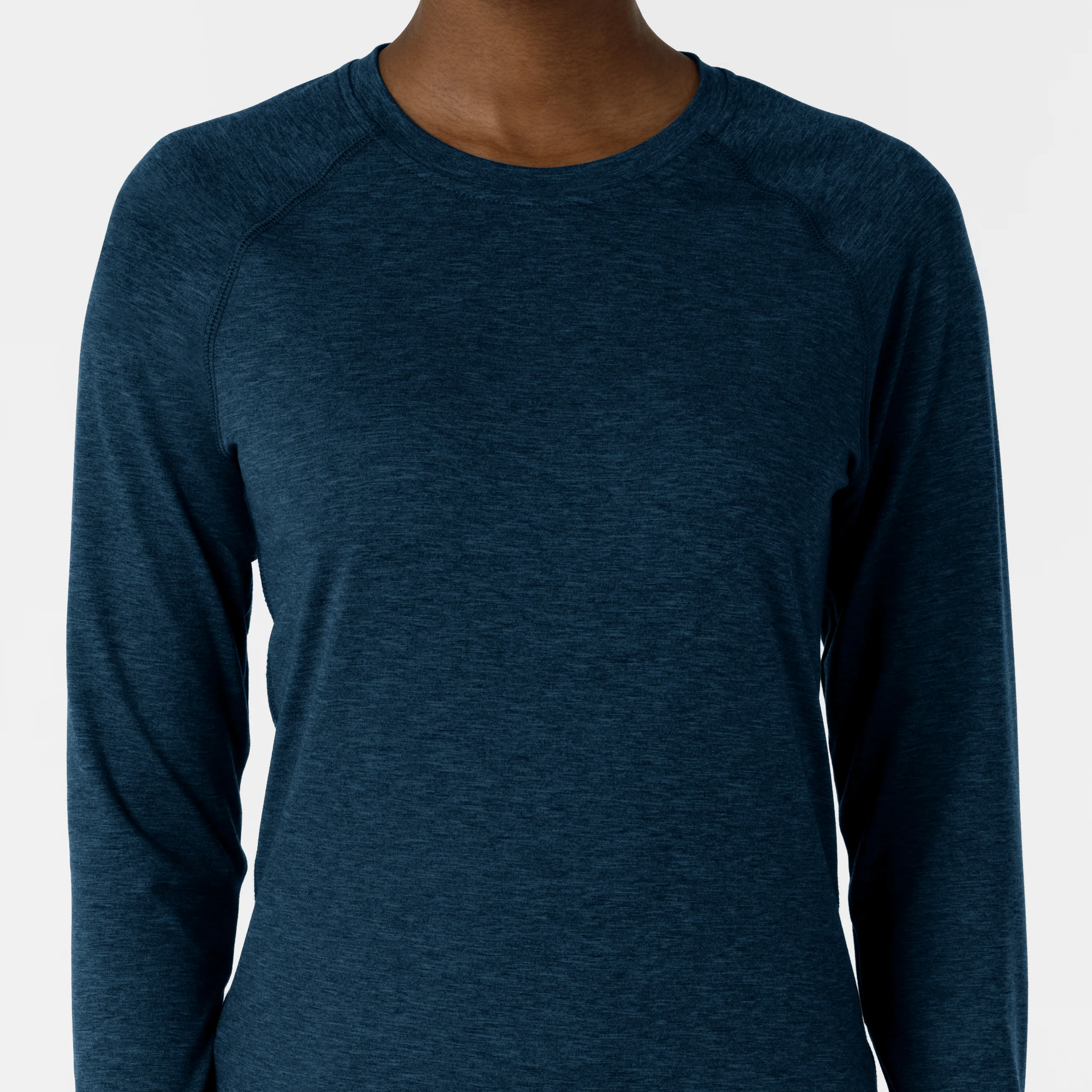 Women's Watch Window Long Sleeve Underscrub Top - Royal Heather - Image 5