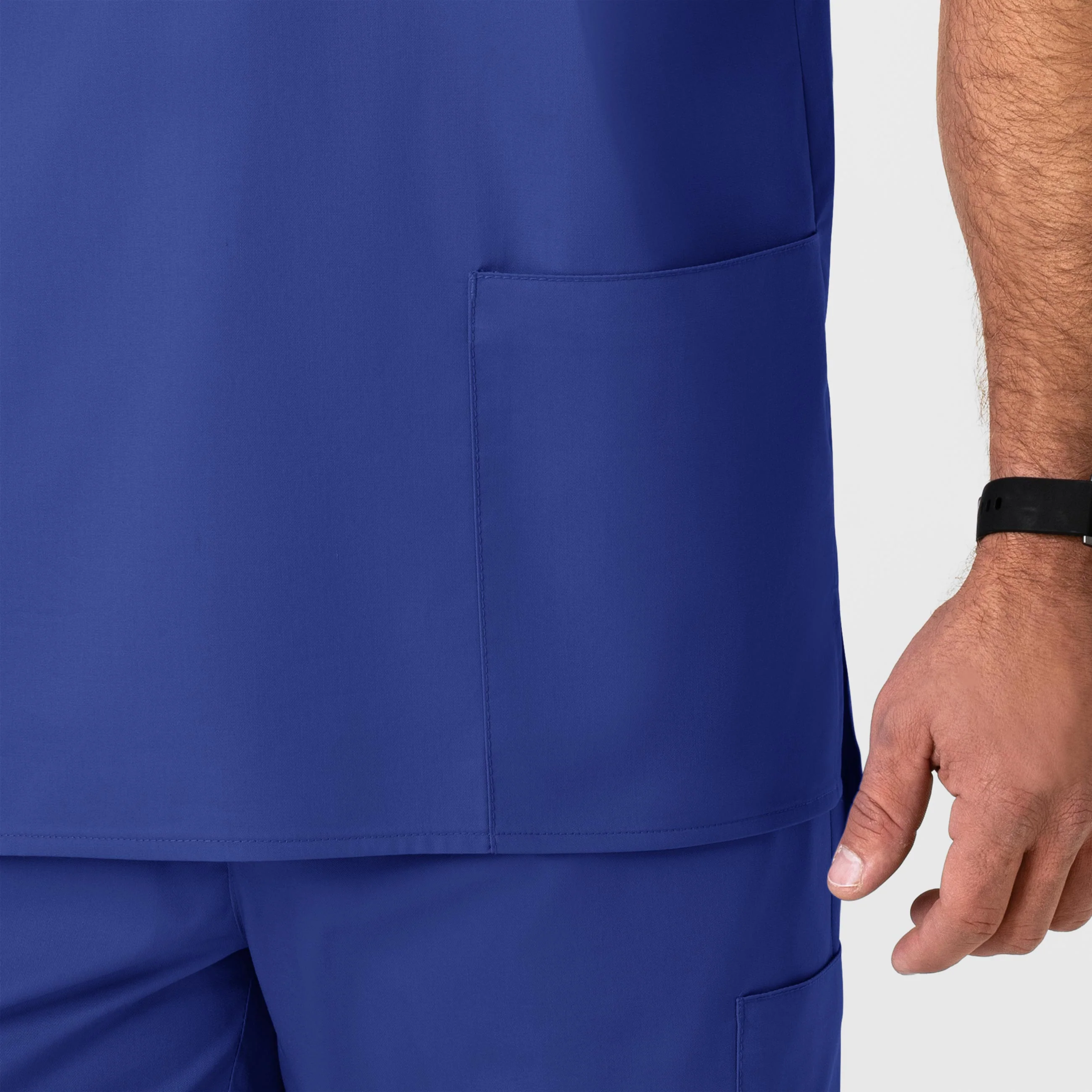 WonderWORK Men's V-Neck Scrub Top - Galaxy Blue - Image 7
