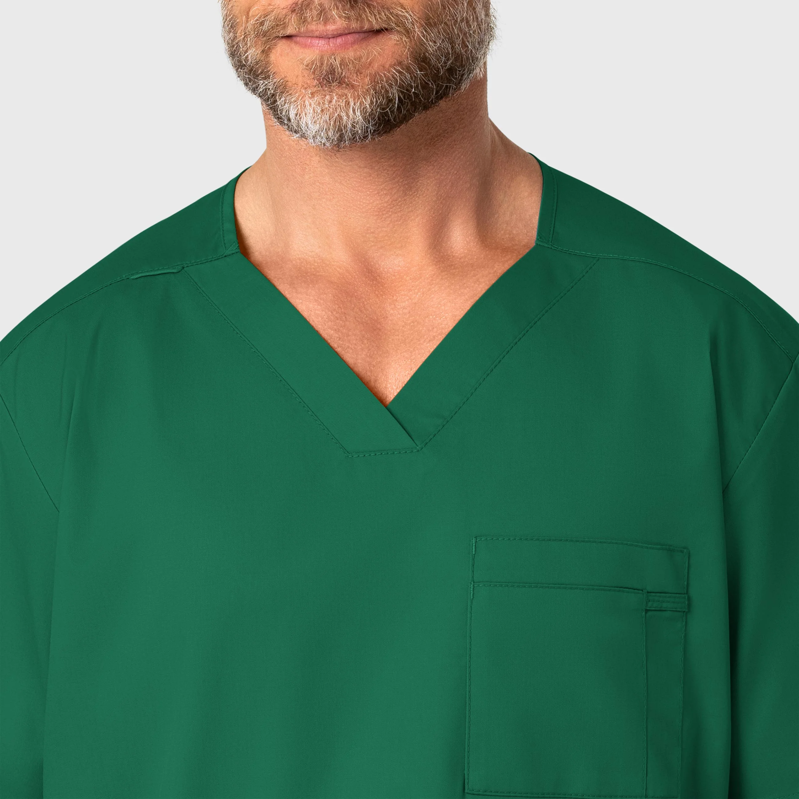 WonderWORK Men's V-Neck Scrub Top - Hunter - Image 5