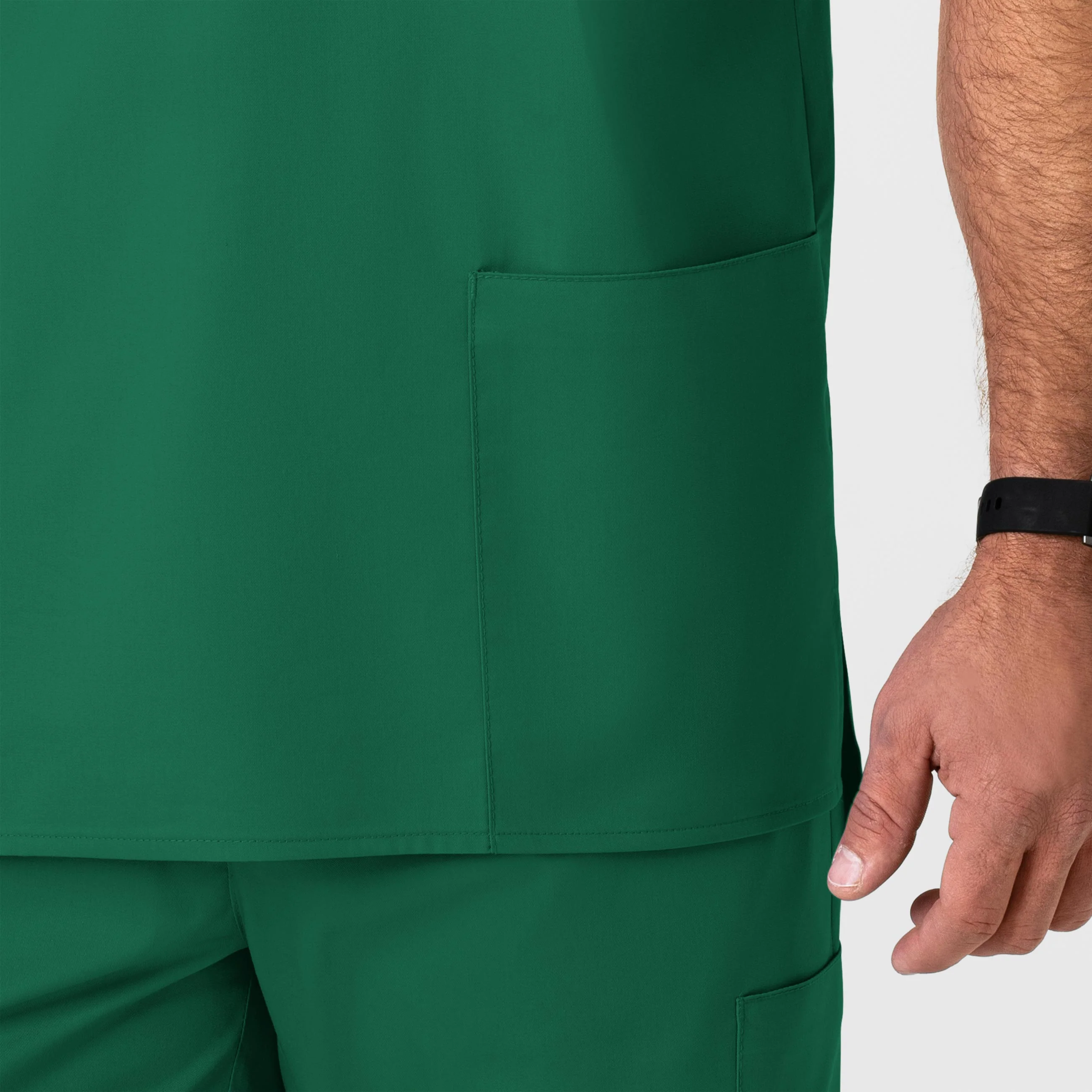 WonderWORK Men's V-Neck Scrub Top - Hunter - Image 7