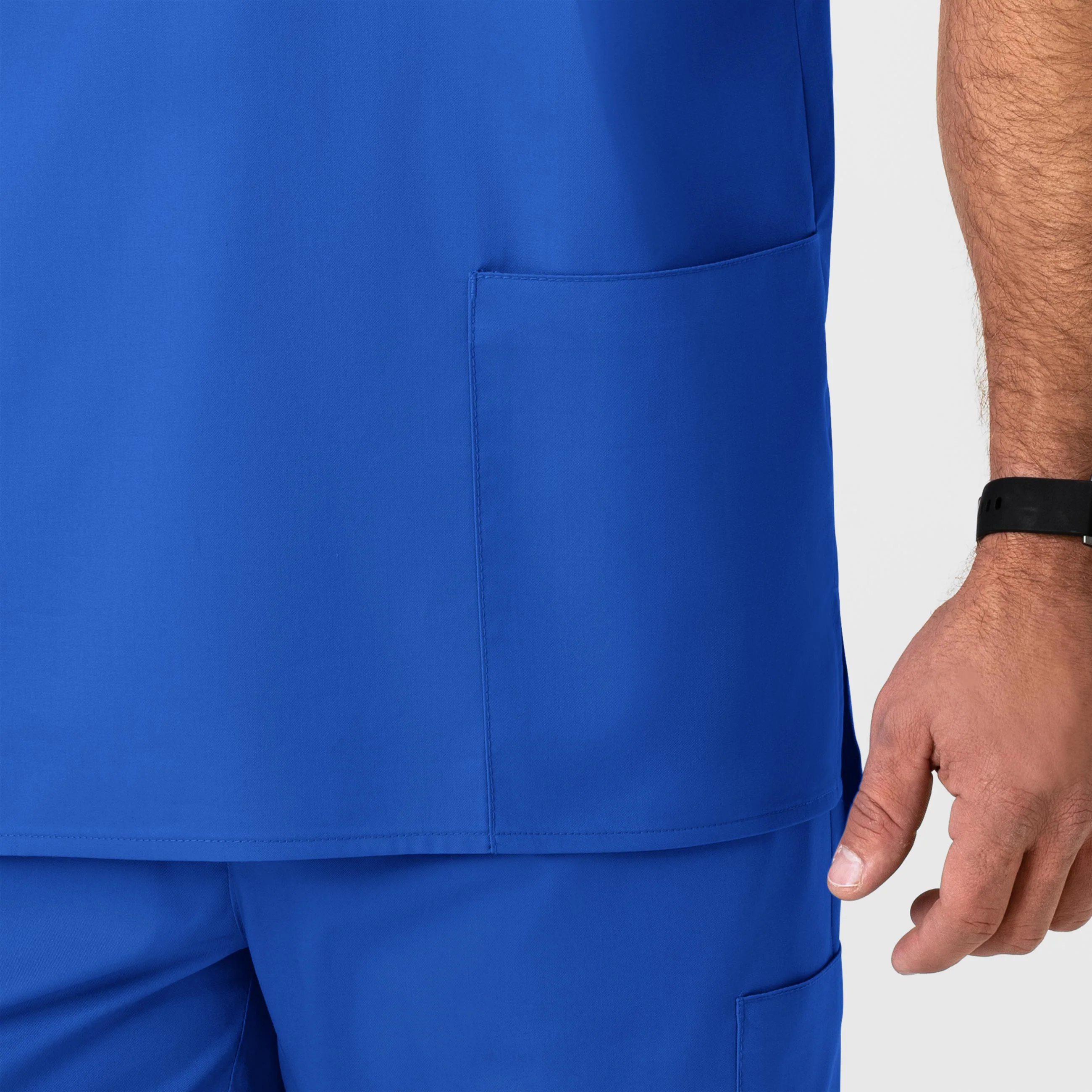 WonderWORK Men's V-Neck Scrub Top - Royal - Image 7