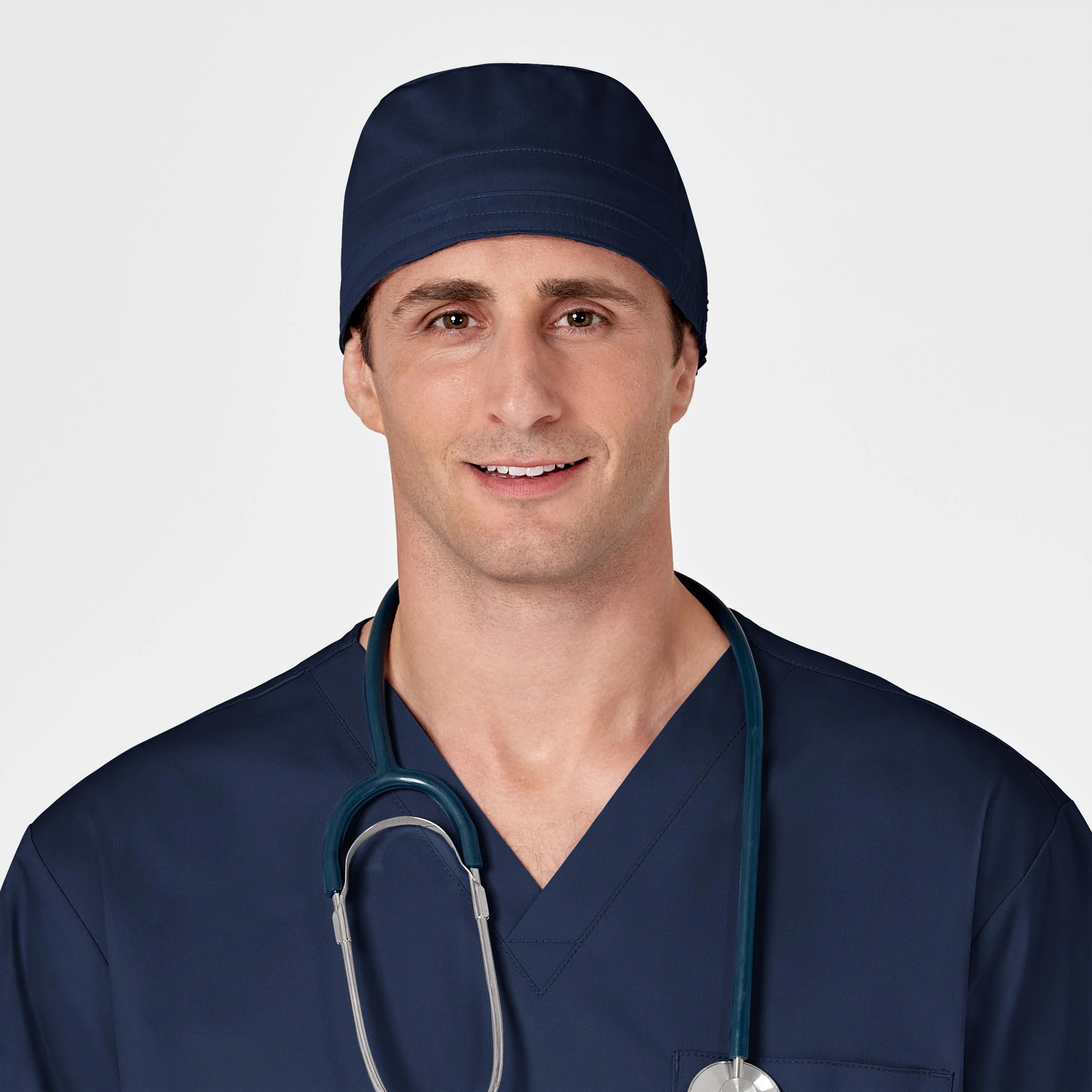 WonderWORK Unisex Tie Back Scrub Cap - Navy - Image 3