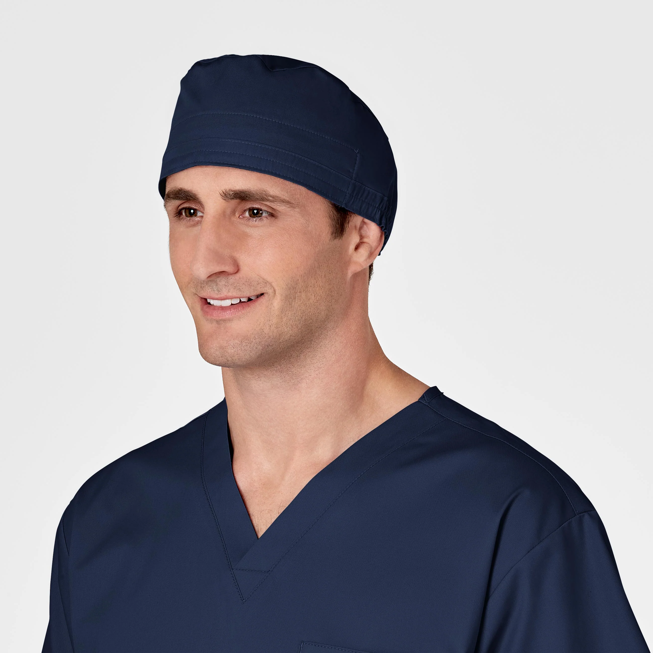 WonderWORK Unisex Tie Back Scrub Cap - Navy - Image 4