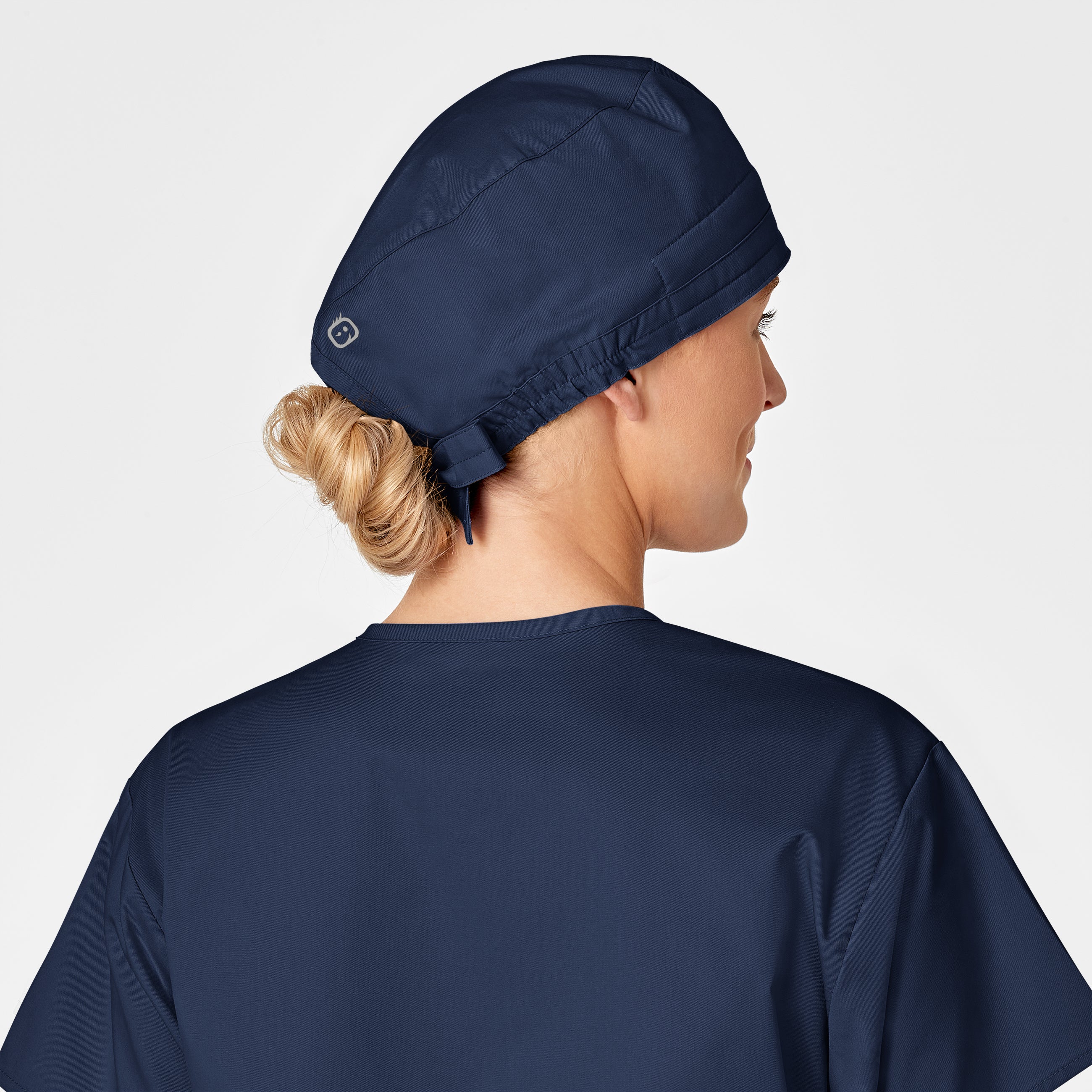 WonderWORK Unisex Tie Back Scrub Cap - Navy - Image 5