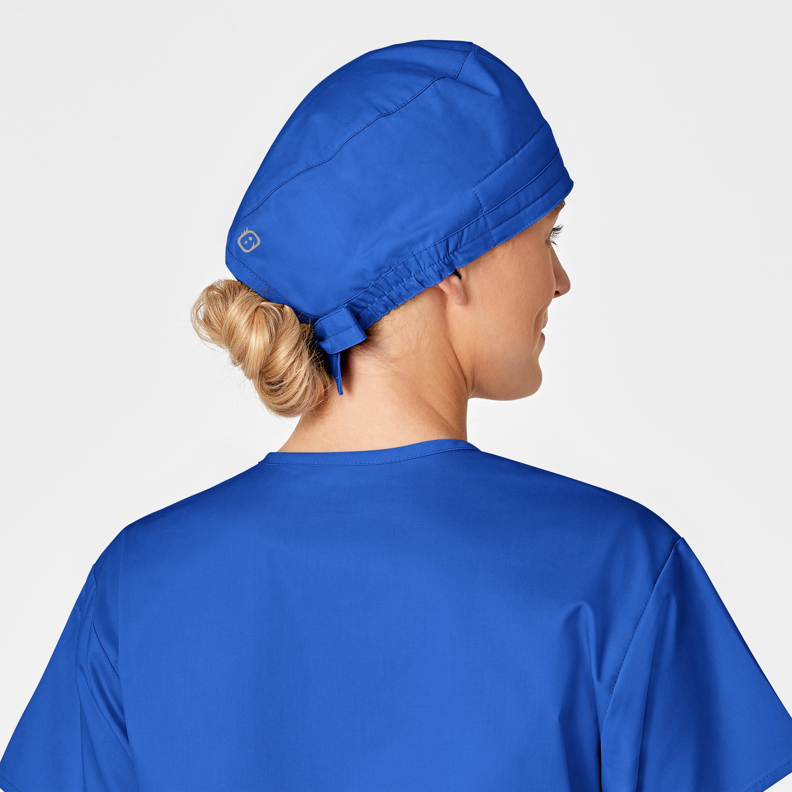 WonderWORK Unisex Tie Back Scrub Cap - Royal - Image 5