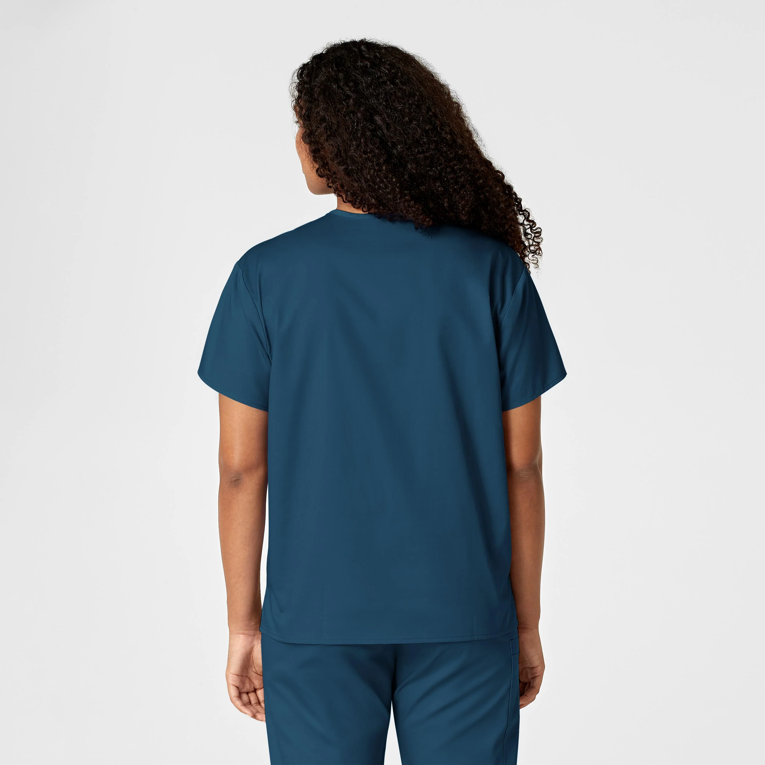 WonderWORK Unisex V-Neck Scrub Top - Caribbean - Image 12