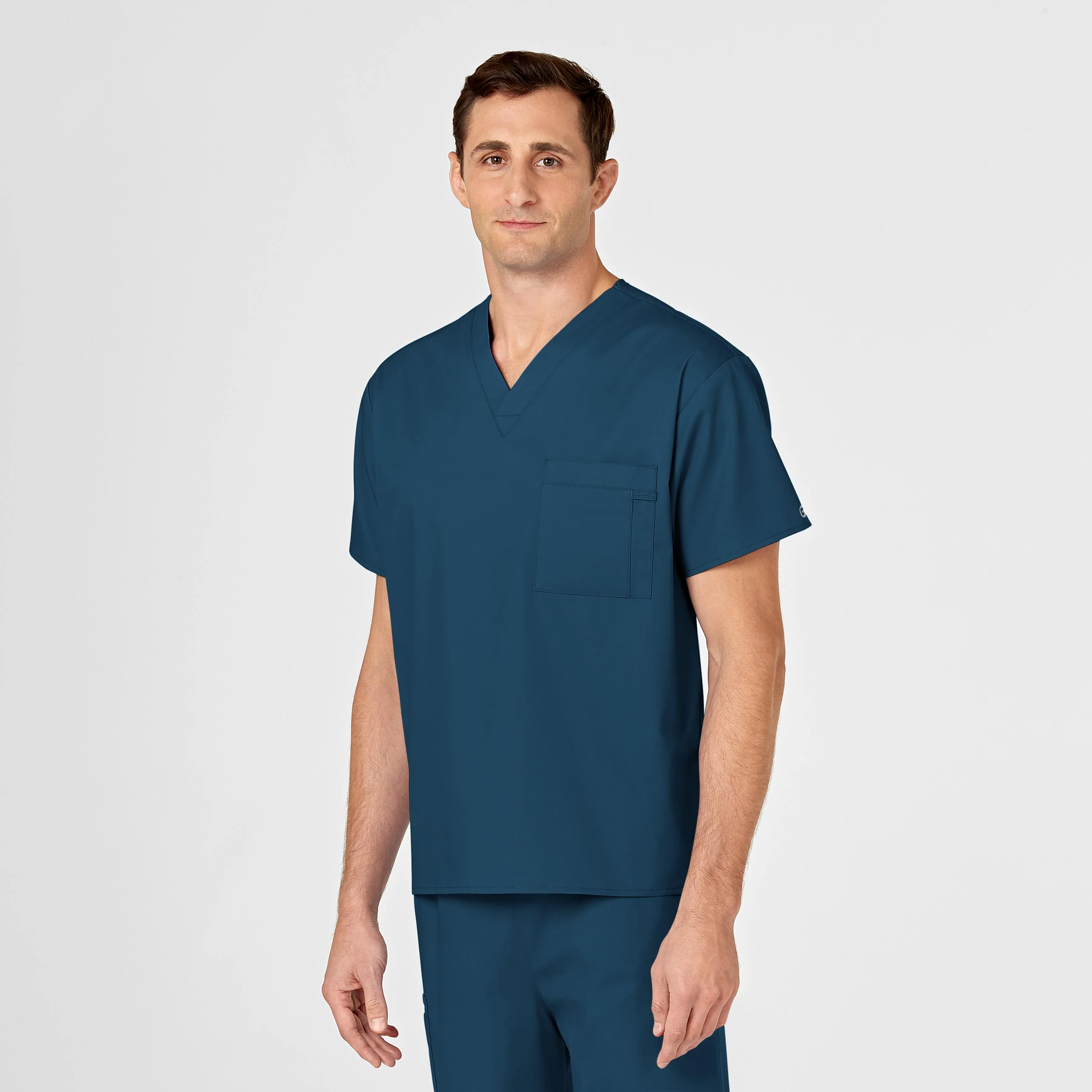 WonderWORK Unisex V-Neck Scrub Top - Caribbean - Image 7