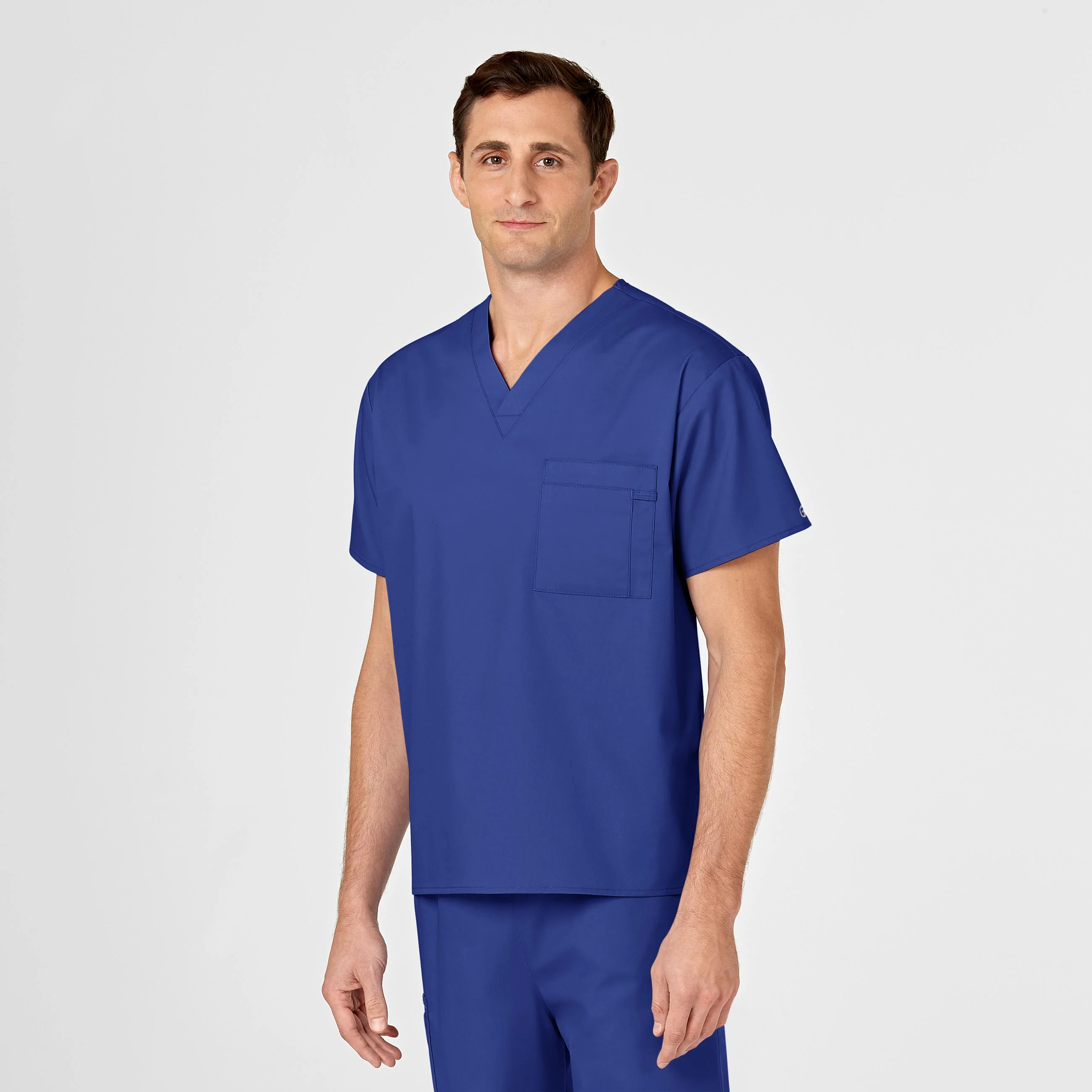 WonderWORK Unisex V-Neck Scrub Top - Galaxy Blue - Image 7