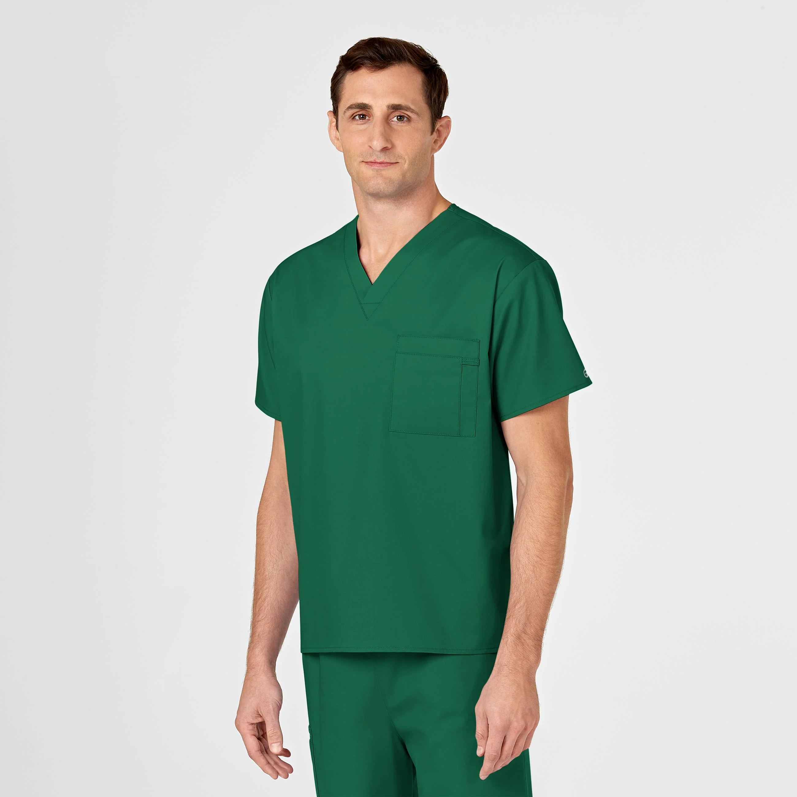 WonderWORK Unisex V-Neck Scrub Top - Hunter - Image 7