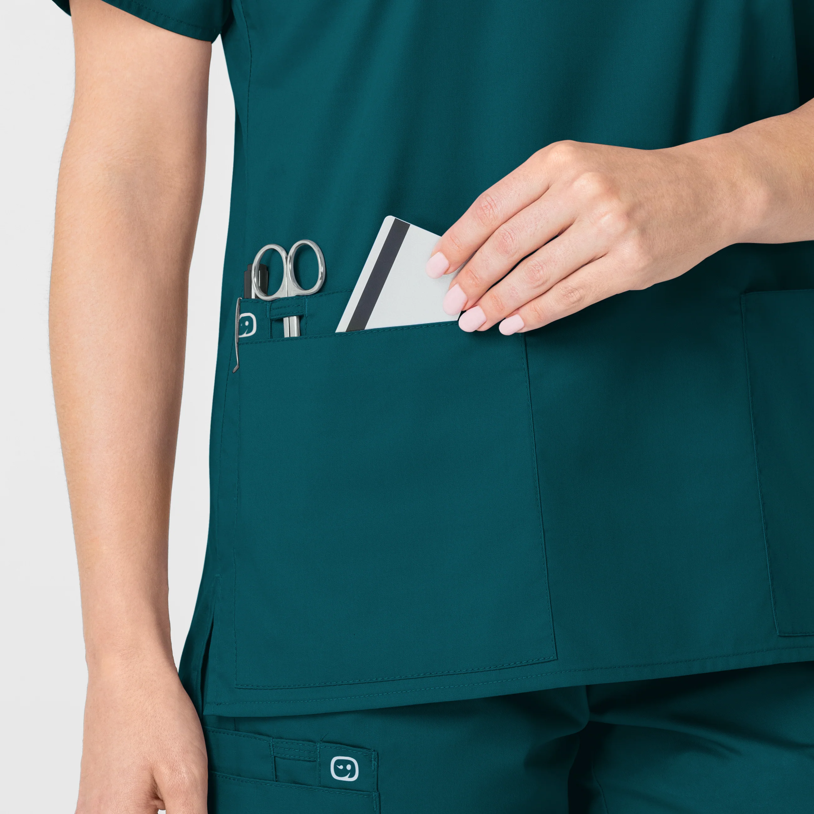 WonderWORK Women's V-Neck Scrub Top - Caribbean - Image 7